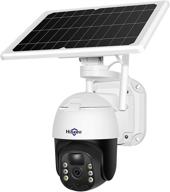 📷 advanced solar battery powered hiseeu home security camera: outdoor wireless, ptz pan tilt 330° view, spotlight, rechargeable, pir/motion detection, color night vision, 2-way audio, cloud/ sd record logo