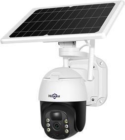 img 4 attached to 📷 Advanced Solar Battery Powered Hiseeu Home Security Camera: Outdoor Wireless, PTZ Pan Tilt 330° View, Spotlight, Rechargeable, PIR/Motion Detection, Color Night Vision, 2-Way Audio, Cloud/ SD Record