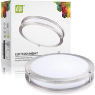 🔆 asd 16 inch led flush mount ceiling light, 24w (190w equivalent), 120-277v, 1700 lm, brushed nickel close to ceiling light fixture for kitchen hallway laundry, 5000k, energy star certified, etl listed логотип