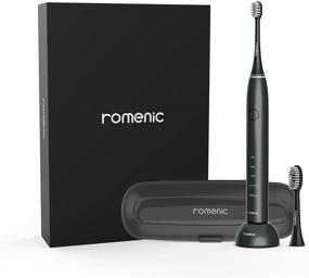 img 4 attached to ROMENIC T10X Electric Toothbrush: Powerful 48,000 VBM Motor with Pressure Sensor, Portable Travel Case - Ideal for Family, Friends, and Traveling