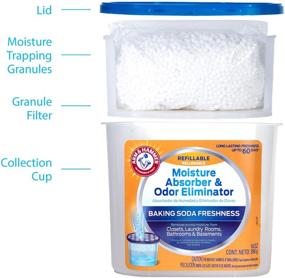 img 1 attached to Arm & Hammer AH Refillable Tub Moisture Absorber - 2-14 OZ (28 Oz Total), 2 Count - Amazon, White and Blue