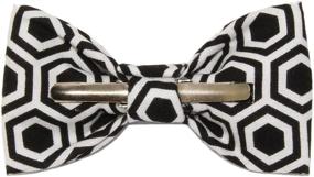 img 2 attached to Toddler Geometrical Clip Cotton Bowtie