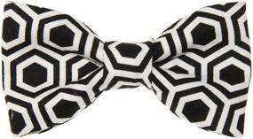 img 4 attached to Toddler Geometrical Clip Cotton Bowtie
