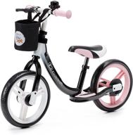 🚲 kinderkraft balance bike space: lightweight first bicycle for kids 2-5 years old, no pedals, adjustable seat, footrest, accessories, bag, bell - 11" wheels logo