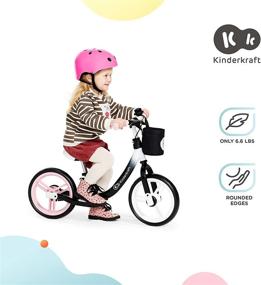 img 3 attached to 🚲 Kinderkraft Balance Bike Space: Lightweight First Bicycle for Kids 2-5 Years Old, No Pedals, Adjustable Seat, Footrest, Accessories, Bag, Bell - 11" Wheels