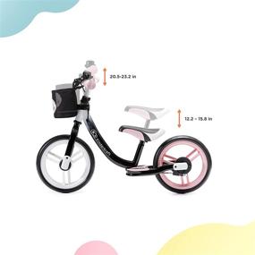 img 2 attached to 🚲 Kinderkraft Balance Bike Space: Lightweight First Bicycle for Kids 2-5 Years Old, No Pedals, Adjustable Seat, Footrest, Accessories, Bag, Bell - 11" Wheels