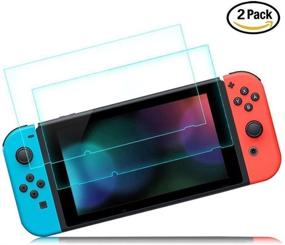 img 2 attached to CSL-TECH 6.2 inch Premium Tempered Glass Screen Protector for Nintendo Switch - 2 Pack, HD Crystal Clear, Anti-Scratch Shield for Tablet
