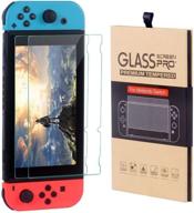 csl-tech 6.2 inch premium tempered glass screen protector for nintendo switch - 2 pack, hd crystal clear, anti-scratch shield for tablet logo