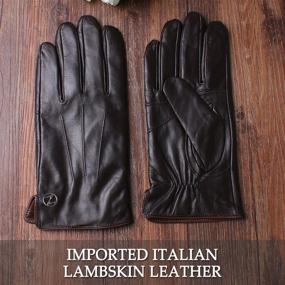 img 1 attached to 🧤 Nappaglo Genuine Touchscreen Leather Driving Gloves: The Ultimate Driving Companion!