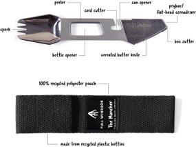 img 3 attached to 🍽️ Full Windsor - The Muncher Portable Utensils Set with Case - Titanium Spork - 9-in-1 Lightweight Flatware - Multifunctional Spork, Knife, Bottle Opener - Camping & Travel Gear for Backpacking