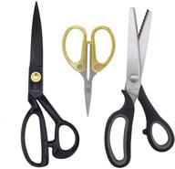 🧵 bamboomn sewing scissors set: pinking shear, embroidery shear, & fabric shear - premium quality! logo