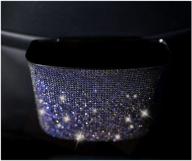 l-elf bling car trash can plastic car garbage container hanging wastebasket with sparkle rhinestones-starlight logo