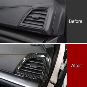 img 2 attached to 🚘 Enhance Your Subaru Crosstrek's Interior with Kadore Carbon Fiber Vent Outlet Cover Trim - Fits 2018 to 2021 Models (2-pc)