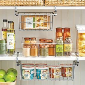 img 3 attached to 🗂️ mDesign Clear Plastic 6 Compartment Divided Kitchen Drawer Storage Bin - Organizer for Tea, Packets, Spices, Snacks, Food Packets, Applesauce - Pantry Organization and Shelf Storage