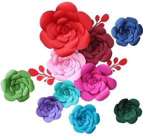 img 2 attached to YLY's Love 3D Paper Flower Decorations: Giant Paper Flowers for Wedding Backdrop, Bridal Shower, Baby Shower, Nursery Wall, and Home Decor - DIY Handcrafted Paper Flowers (Pink, Set of 3: 2x8in, 1x12in)