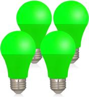 led green color light bulb logo