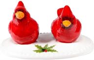 🧂 dei red salt and pepper set, dimensions: 5.25 x 4.0 x 3.25 логотип