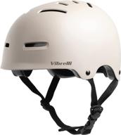 🛹 vibrelli skateboard bike helmet - versatile fit for all ages - superior ventilation - ideal for scooter, skateboarding, rollerblading, and more - removable liners logo