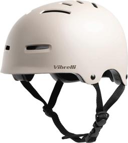 img 4 attached to 🛹 Vibrelli Skateboard Bike Helmet - Versatile Fit for All Ages - Superior Ventilation - Ideal for Scooter, Skateboarding, Rollerblading, and More - Removable Liners