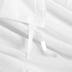 img 2 attached to 🛏️ Ashton Sheets 600 Thread Count 3Pc Duvet Cover Set: Silky Soft Egyptian Cotton, Oversized King Size, White with Hidden Zipper Closure - Buy Now!