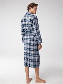 img 1 attached to SIORO Flannel Bathrobe Sleepwear Lounging Men's Clothing