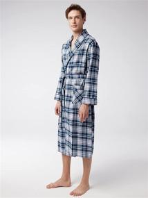 img 2 attached to SIORO Flannel Bathrobe Sleepwear Lounging Men's Clothing