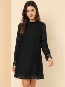 img 3 attached to 👗 Fashion Forward: Allegra Womens Ruffle Through Crochet Dresses - Stylish Women's Clothing