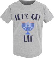 let's get lit hanukkah menorah short sleeve t-shirt - unique design for baby boys logo