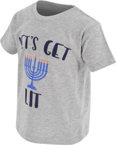 img 2 attached to Let's Get Lit Hanukkah Menorah Short Sleeve T-Shirt - Unique Design for Baby Boys