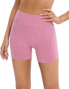 img 3 attached to 🏋️ AHLW High Waist Seamless Gym Shorts: Ultimate Mesh Breathability and Tummy Control for Women's Workout