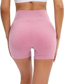 img 1 attached to 🏋️ AHLW High Waist Seamless Gym Shorts: Ultimate Mesh Breathability and Tummy Control for Women's Workout