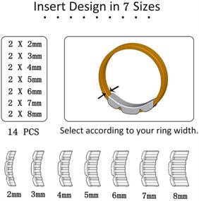 img 2 attached to 🔧 Adjustable Invisible Ring Size Adjuster for Loose Rings - Ring Guard, Ring Sizer, Fits 11 Sizes for Men and Women's Rings