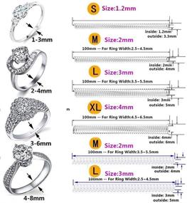 img 1 attached to 🔧 Adjustable Invisible Ring Size Adjuster for Loose Rings - Ring Guard, Ring Sizer, Fits 11 Sizes for Men and Women's Rings