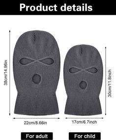 img 2 attached to 🧣 SATINIOR Knitted Ski Neck Gaiter with 2-Hole Design: Winter Balaclava for Outdoor Sports, Full Face Cover & Warm Knit Beanie