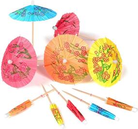 img 4 attached to Umbrellas Cocktail Assorted Tropical Decorations