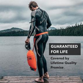 img 3 attached to 🏼 Enhanced New Wave Swim Buoy - Swim Safety Float and Drybag for Open Water Swimmers, Triathletes, Kayakers, Snorkelers, Orange (15L PVC)