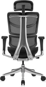 img 2 attached to 🪑 Moojirs Ergonomic Office Chair: Adjustable Headrest, Backrest, Seat Depth, Lumbar Support | 3D Dynamic Backrest, Aluminum Frame, Standard Carpet Casters