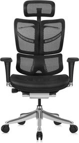 img 3 attached to 🪑 Moojirs Ergonomic Office Chair: Adjustable Headrest, Backrest, Seat Depth, Lumbar Support | 3D Dynamic Backrest, Aluminum Frame, Standard Carpet Casters