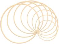 set of 8 wooden bamboo floral hoop rings in 8 sizes for diy wedding wreath decor, dream catcher (3-10 inches) - sntieecr logo