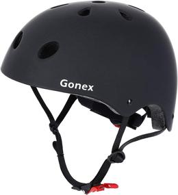 img 4 attached to Gonex Skateboard Helmet for Kids, Youth, and Adults - Protective Gear with Removable Liner for Skating, Scooting, Cycling, Rollerblading, and More