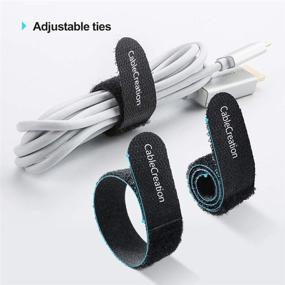img 3 attached to 🔗 Adjustable Cable Ties 6 inch, CableCreation 50PCS Organizer Cord/Tie Wrap, Reusable Fastening Nylon Cable Management, 6 × 0.35 inch/Black