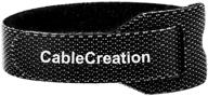 🔗 adjustable cable ties 6 inch, cablecreation 50pcs organizer cord/tie wrap, reusable fastening nylon cable management, 6 × 0.35 inch/black logo