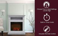🔥 stunning white cambridge sienna fireplace mantel with electronic insert for cozy ambiance logo