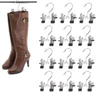 👢 space-saving double adjustable clips boots hangers - effortless boot organization with suntrade boot holder, set of 12 logo