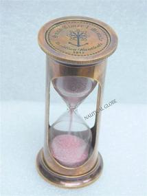 img 2 attached to ⏳ Vintage Brass Sand Timer Replica | Hourglass Maritime Décor | Nautical Antique Item - KHUMYAYAD