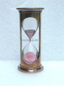 img 3 attached to ⏳ Vintage Brass Sand Timer Replica | Hourglass Maritime Décor | Nautical Antique Item - KHUMYAYAD