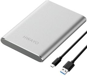 img 4 attached to 💽 HWAYO 40GB Portable External Hard Drive, USB 3.1 Gen 1 Type C Ultra Slim 2.5-inch HDD Storage | Compatible with PC, Desktop, Laptop, Mac, Xbox One | Silver