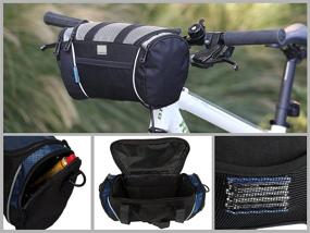 img 2 attached to 🚲 Enhanced Bike Front Handlebar Bag - Roswheel 11494: 5L Capacity Cycling Basket for Bicycle with Additional Accessories Pack