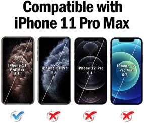 img 3 attached to 📱 Защитная пленка для экрана QHOHQ iPhone 11 Pro Max - 2 штуки, полноэкранные защитные стеклянные пленки HD, устойчивые к царапинам, без пузырей