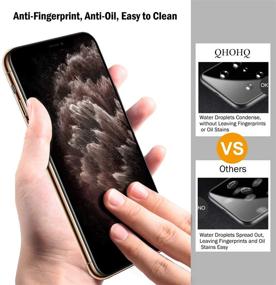 img 2 attached to 📱 Защитная пленка для экрана QHOHQ iPhone 11 Pro Max - 2 штуки, полноэкранные защитные стеклянные пленки HD, устойчивые к царапинам, без пузырей